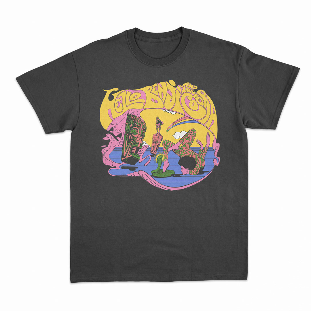 Hello Benji & The Cobra "Merindukan Mantra" - Black T-shirt